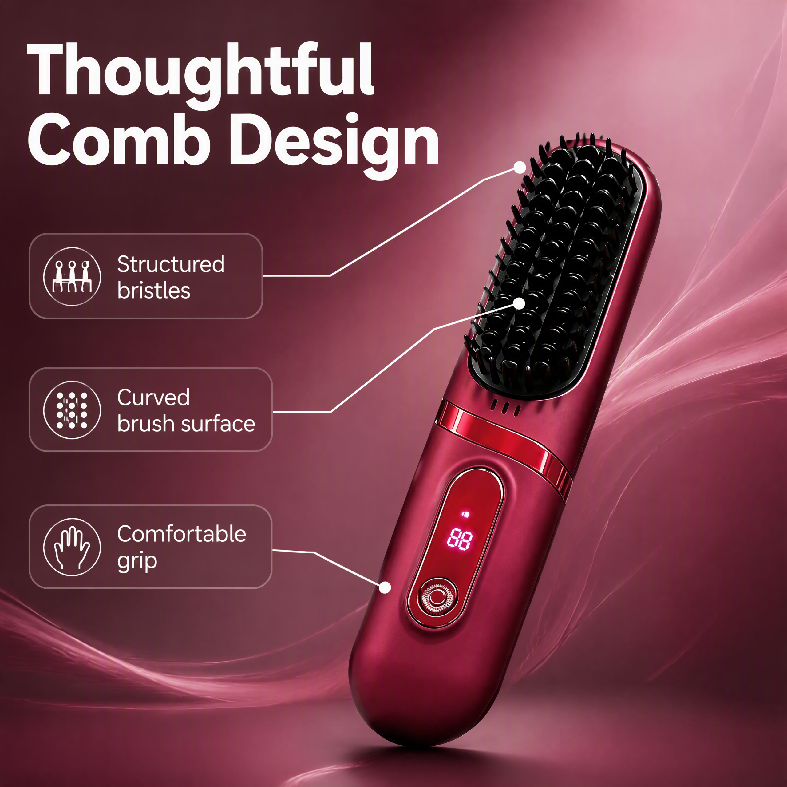 Cordless Straightening Comb LN-523 - Image 4